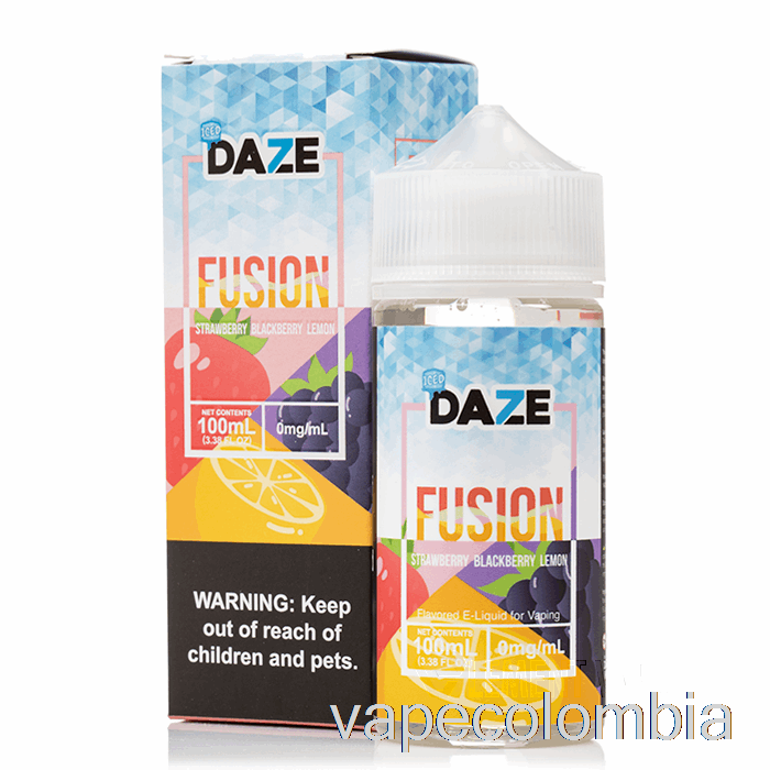 Vape Recargable Helado Fresa Mora Limón - 7 Daze Fusion - 100ml 3mg